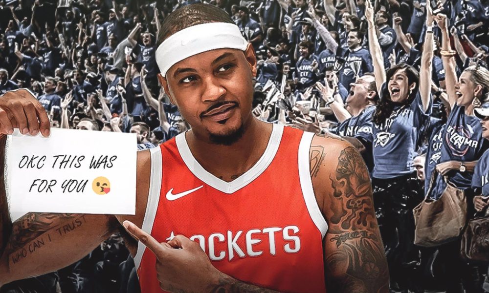 Carmelo Anthony says he finally gave the Thunder fans what they wanted